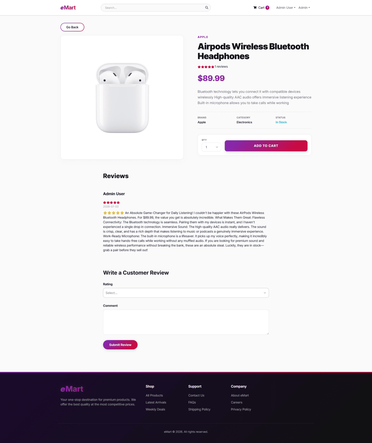 Product Page