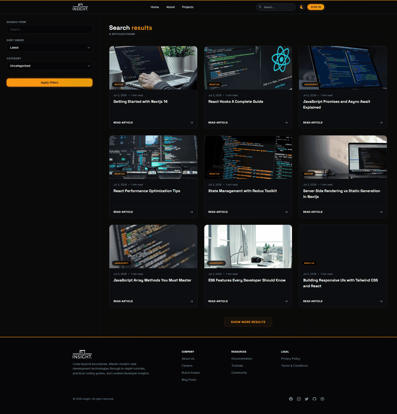 Search Page