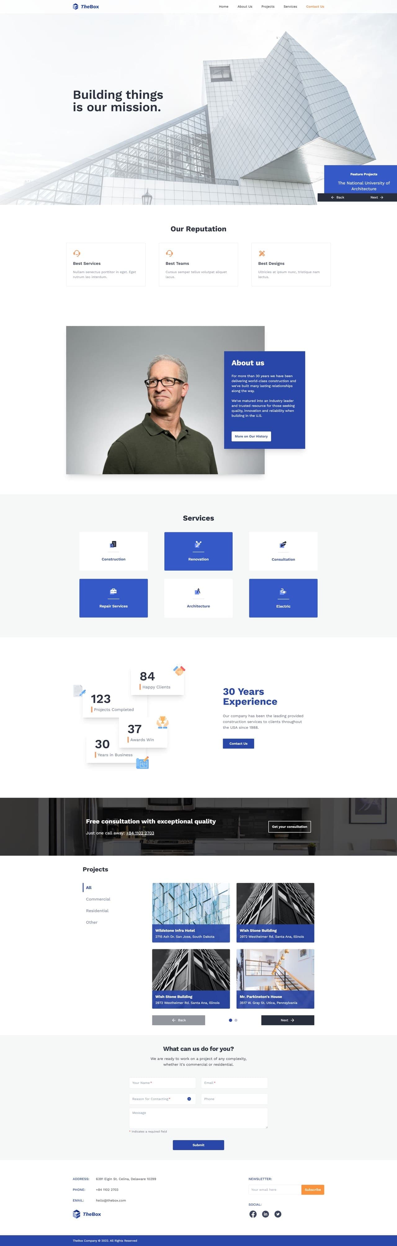 TheBox Landing Page