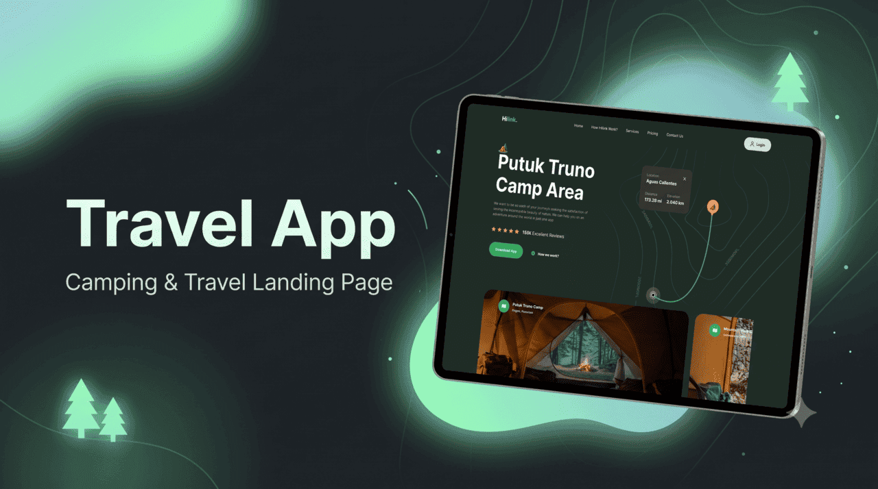 Image of Travel App Landing Page