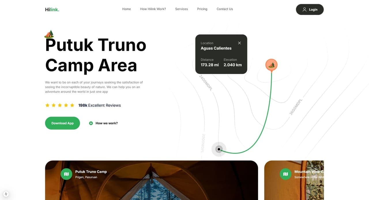 Travel App Landing Page